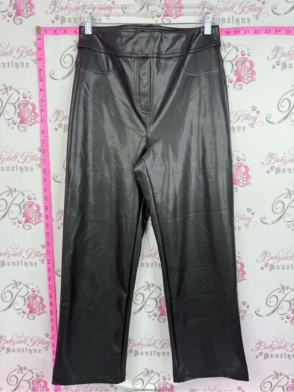 Laundry By Shelli Segal Black Faux Leather Pants